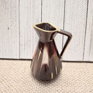 West Germany MCM Vase Creamer Drip Glaze